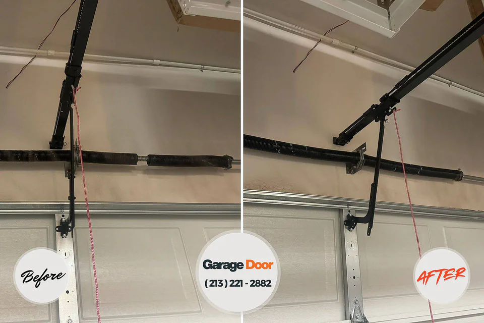 Before and after: garage door repair Havana, FL